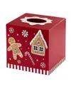 Avanti Gingerbread Man Resin Tissue Cover In Red