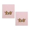 Avanti Gingerbread People 2-pc. Embellished Hand Towel In Pink