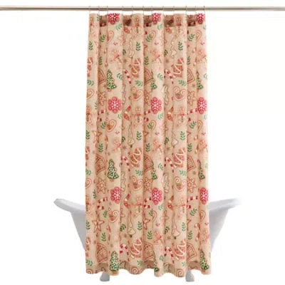 Avanti Gingerbread Shower Curtain In Brown
