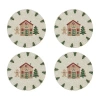 Avanti Gingerbread Village Holiday Round 4-pc. Placemat In Sand