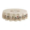 Avanti Gingerbread Village Holiday Round Tablecloth In Sand