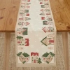 Avanti Gingerbread Village Holiday Table Runner In Sand