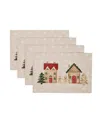 Avanti Gingerbread Village Placemats, Set Of 4 In Multi