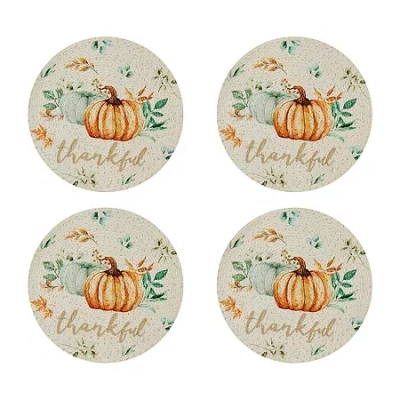 Avanti Grateful Patch 4-pc. Round Placemat In White