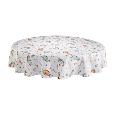 Avanti Grateful Patch 70" Round Tablecloths In Sand