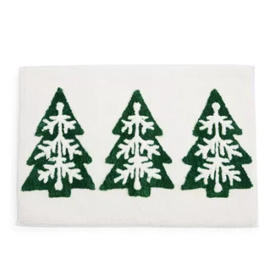 Avanti Green Trees Bath Rug In White