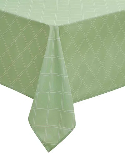 Avanti Harbor Trellis Water-resistant Indoor And Outdoor Tablecloth, 60" X 120" Rectangle In Seafoam