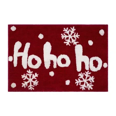Avanti Ho Ho Ho Bath Rug In Red