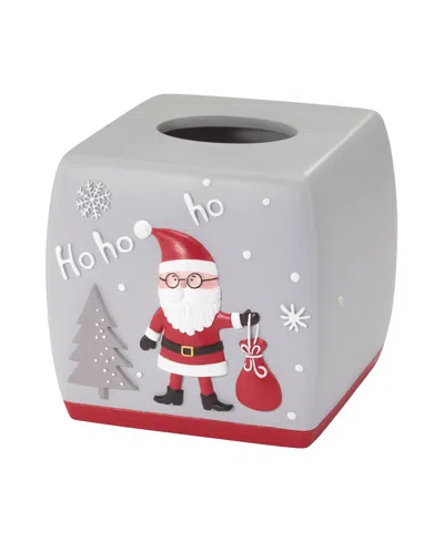 Avanti Ho Ho Ho Resin Tissue Cover In Grey