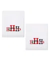 Avanti Hohoho Cotton Hand Towel Set, 28" X 16" In White