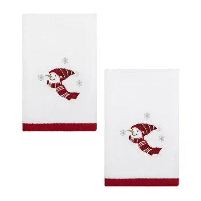 Avanti Holiday Cheer 2-pc. Embellished Fingertip Towel In White