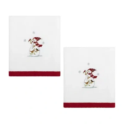 Avanti Holiday Cheer 2-pc. Embellished Hand Towel In White