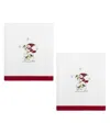Avanti Holiday Cheer Cotton 2-pc. Hand Towel Set, 28" X 16" In White