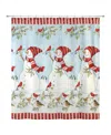 Avanti Holiday Cheer Polyester Shower Curtain, 72" X 72" In Multi