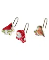 Avanti Holiday Cheer Resin Shower Hooks, Set Of 12 In Multi