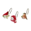 Avanti Holiday Cheer Shower Curtain Hooks In Multi