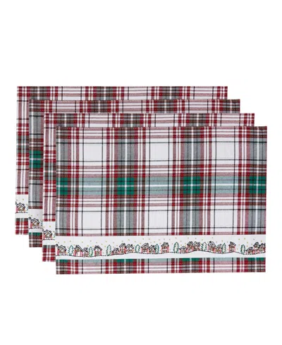 Avanti Holiday Cotton Plaid Placemats 13" X 19", Set Of 4 In Multi Color