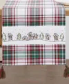 Avanti Holiday Cotton Plaid Runner, 13" X 72" In Multi Color