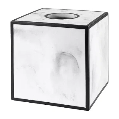 Avanti Jasper Tissue Box Cover In White