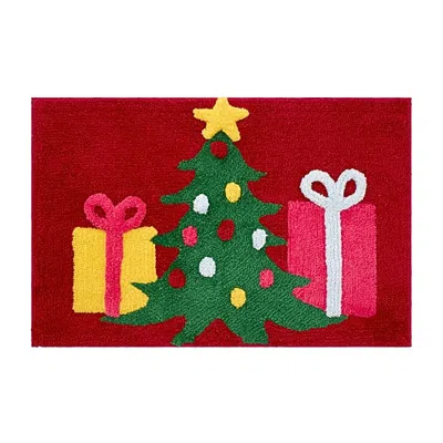 Avanti Jolly Tree Bath Rug In Red