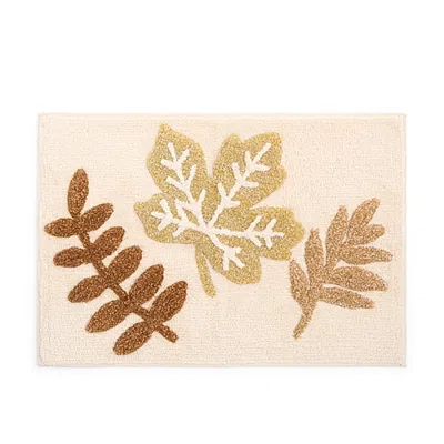 Avanti Leaf Bath Rug In Brown