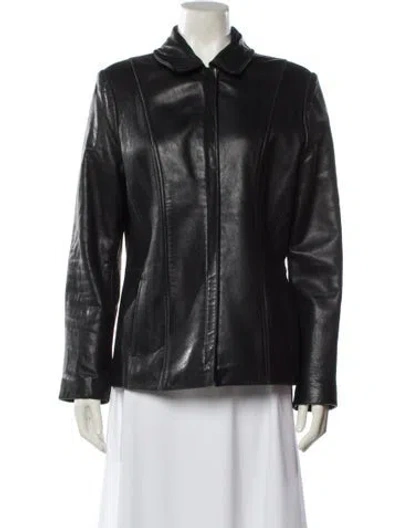 Pre-owned Avanti Leather Biker Jacket In Multi