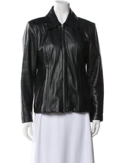Pre-owned Avanti Leather Biker Jacket In Multi