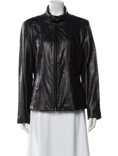 Pre-owned Avanti Leather Biker Jacket In Multi