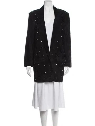Pre-owned Avanti Leather Coat In Black
