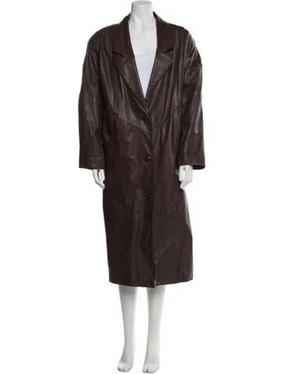 Pre-owned Avanti Leather Coat In Brown