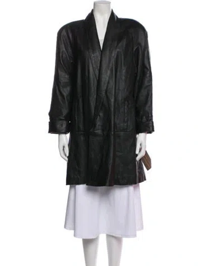 Pre-owned Avanti Leather Coat W/ Tags In Black