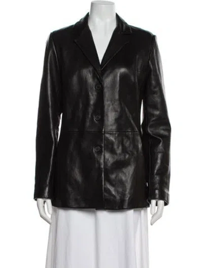 Pre-owned Avanti Leather Down Jacket In Brown