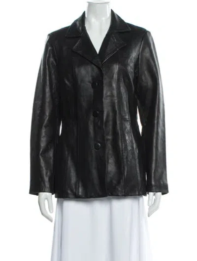 Pre-owned Avanti Leather Jacket In Black