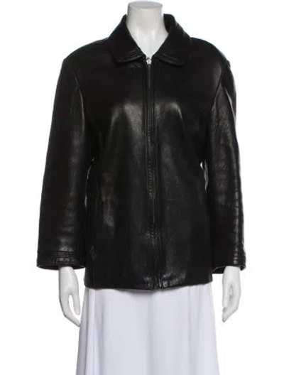 Pre-owned Avanti Leather Jacket In Black