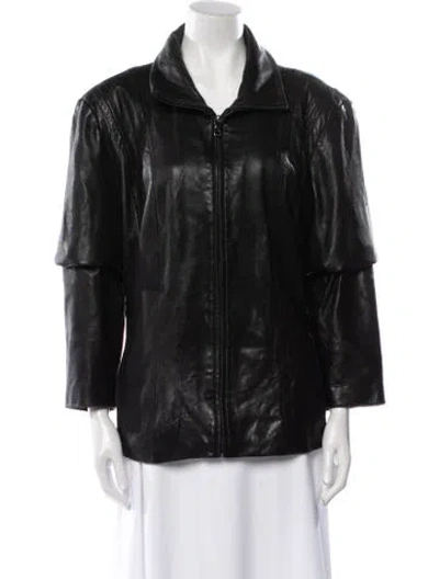 Pre-owned Avanti Leather Jacket In Black