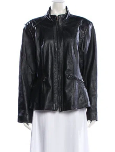 Pre-owned Avanti Leather Jacket In Black