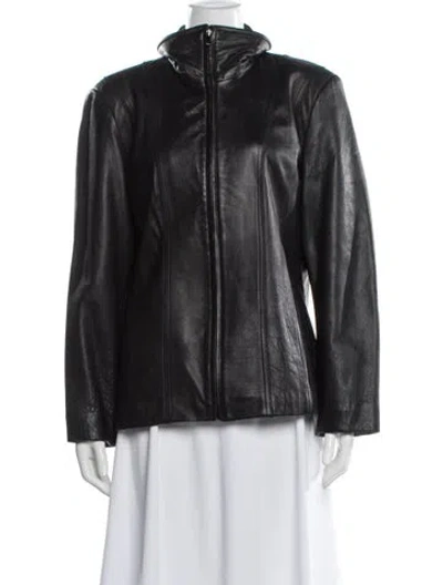 Pre-owned Avanti Leather Jacket In Black