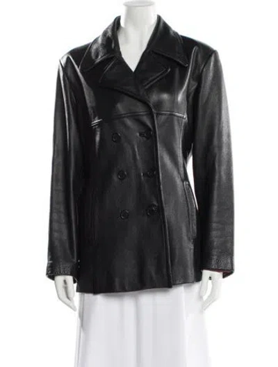 Pre-owned Avanti Leather Jacket In Black