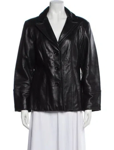 Pre-owned Avanti Leather Jacket In Black