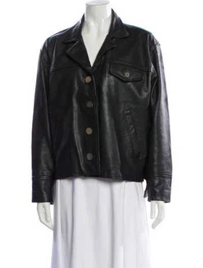 Pre-owned Avanti Leather Jacket In Black