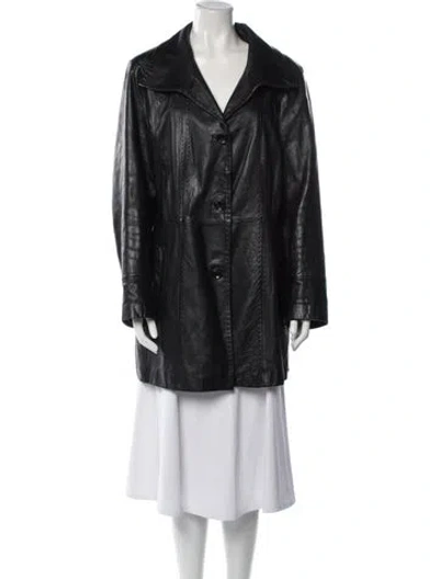 Pre-owned Avanti Leather Jacket In Black