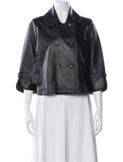 Pre-owned Avanti Leather Jacket In Black