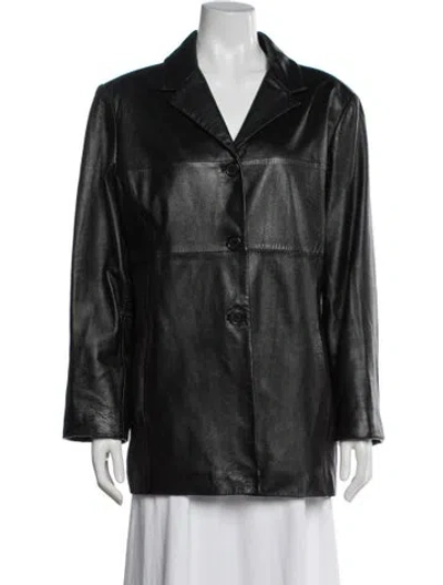 Pre-owned Avanti Leather Jacket In Black