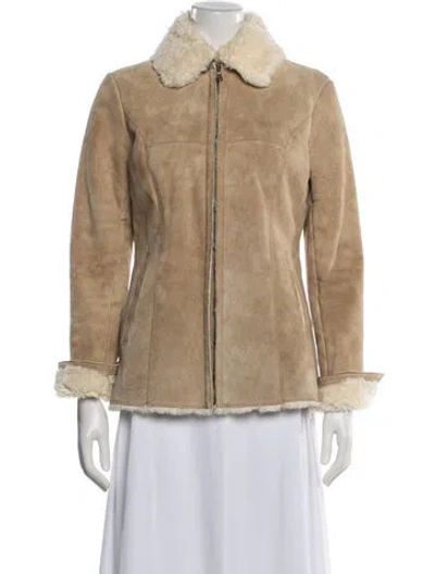 Pre-owned Avanti Leather Jacket In Neutral