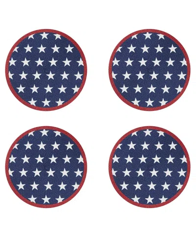 Avanti Liberty Woven Braided Round Placemats, Set Of 4 In Multi