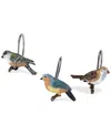 Avanti Love Nest Bird Motif Resin 12-pc. Shower Curtain Hooks In White