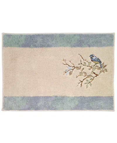 Avanti Love Nest Embroidered Cotton Bath Rug, 20" X 30" In White