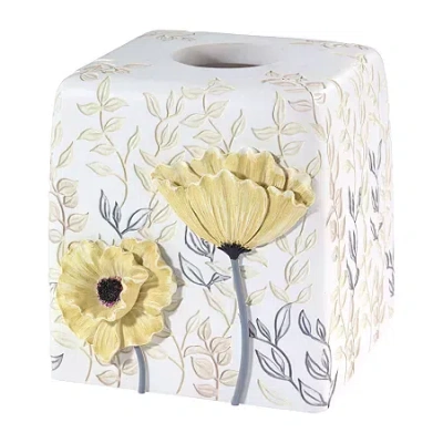 Avanti Marielle Tissue Box Cover In Yellow