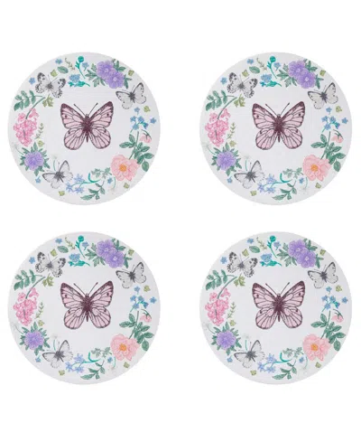 Avanti Meadow Woven Braided Round Placemats, Set Of 4 In Multi