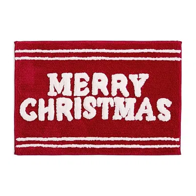 Avanti Merry Christmas Bath Rug In Red